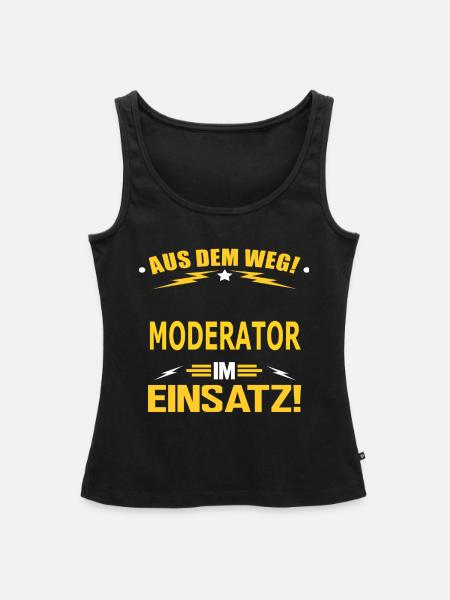 MODERATOR - Frauen Premium Organic Tank Top - Schwarz