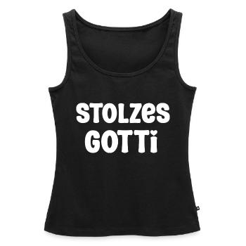 Stolzes Gotti Bestes Gotti Patentante Schweiz - Frauen Premium Organic Tank Top - Schwarz - Vorne - AI Model Female 172 light (172cm)