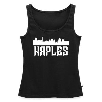 Naples Italie - Débardeur bio Premium Femme - noir - Devant - AI Model Female 172 light (172cm)