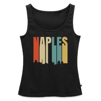 Naples Italie - Débardeur bio Premium Femme - noir - Devant - AI Model Female 172 light (172cm)