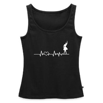 Ballett - Frauen Premium Organic Tank Top - Schwarz - Vorne - AI Model Female 172 light (172cm)