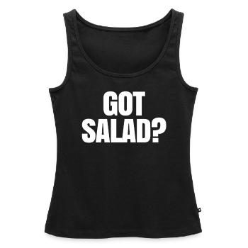 Salade - Débardeur bio Premium Femme - noir - Devant - AI Model Female 172 light (172cm)