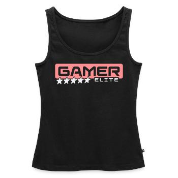 Gamer Elite - Frauen Premium Organic Tank Top - Schwarz - Vorne - AI Model Female 172 light (172cm)