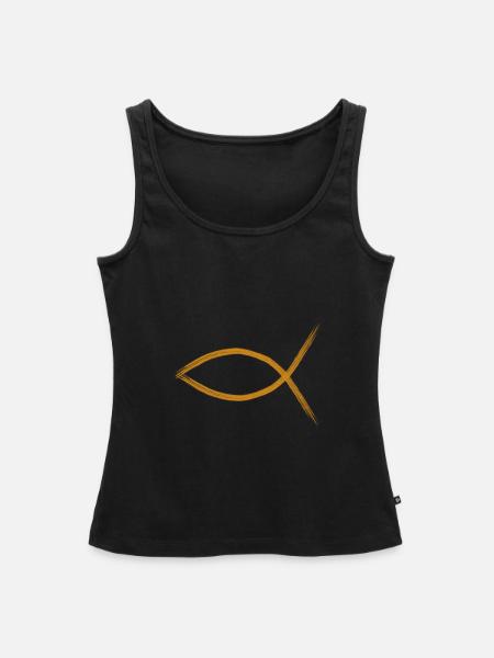 Ichthys Fisch Christentum - Frauen Premium Organic Tank Top - Schwarz
