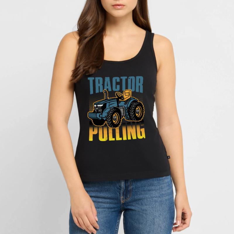 tractor pulling, tractor pulling pulling, racing, Frauen Premium Organic Tank Top