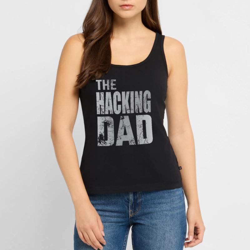 The Hacking Dad Hacker Father Papa Code Computer Women’s Premium Organic Tank top