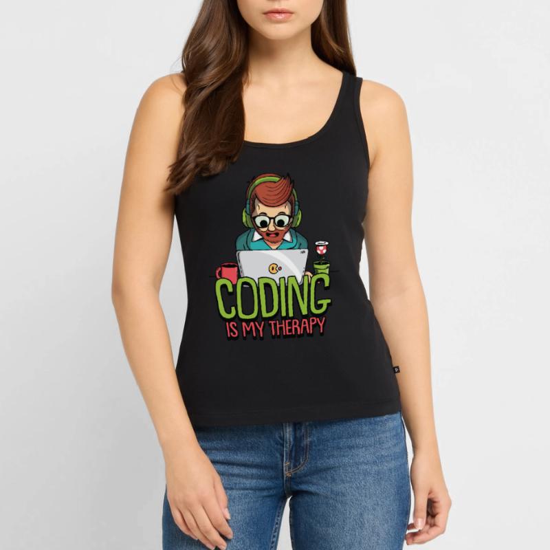 Hacking Programmer Hacker Code Coding Cadeau Débardeur bio Premium Femme