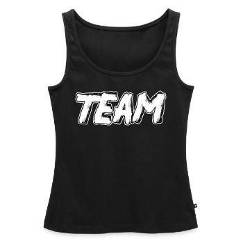 Team, #team - Frauen Premium Organic Tank Top - Schwarz - Vorne - AI Model Female 172 light (172cm)