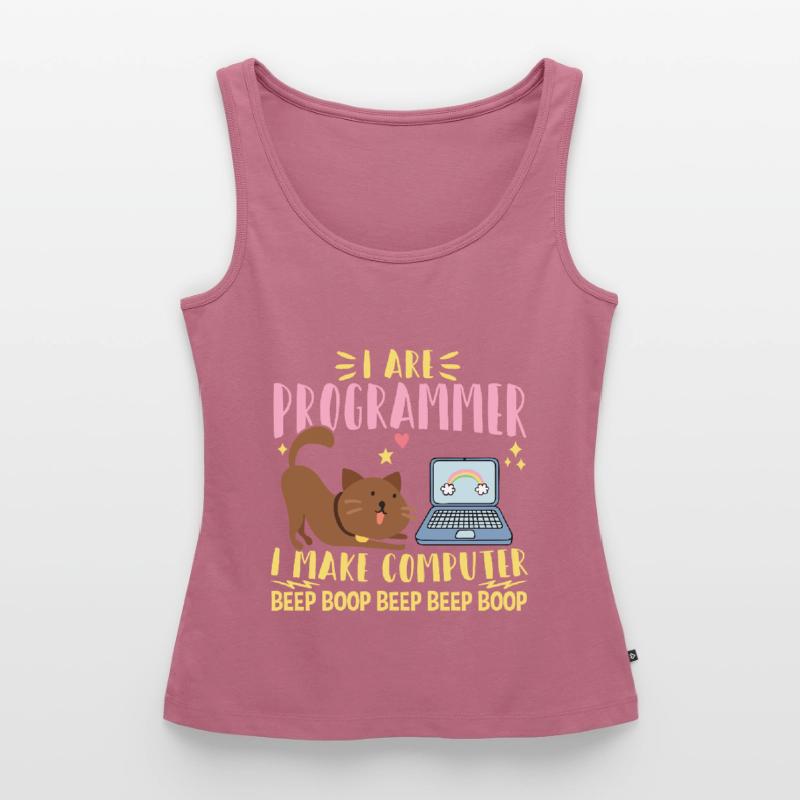I Are Programmer I Makes Computer Beep Boop Coder Frauen Premium Organic Tank Top