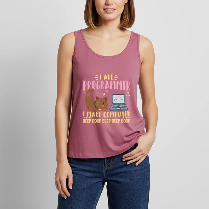I Are Programmer I Makes Computer Beep Boop Coder Frauen Premium Organic Tank Top