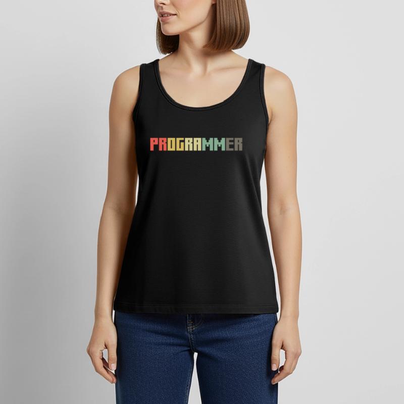 Vintage Programmer Coder Retro Developer Nerd Women’s Premium Organic Tank top