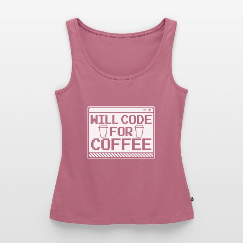 Developer Coder Programmer Coffee Débardeur bio Premium Femme