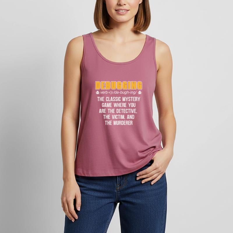 Developer Coder Programmer Funny Debugging Women’s Premium Organic Tank top
