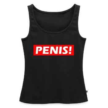 Penis - Débardeur bio Premium Femme - noir - Devant - AI Model Female 172 light (172cm)