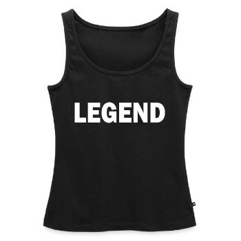 Legend - Débardeur bio Premium Femme - noir - Devant - AI Model Female 172 light (172cm)
