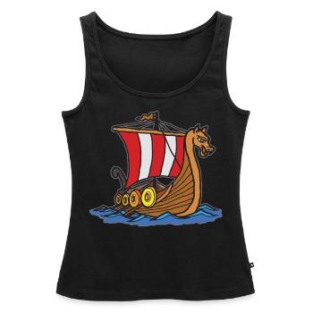 Wikinger - Frauen Premium Organic Tank Top - Schwarz - Vorne - AI Model Female 172 light (172cm)