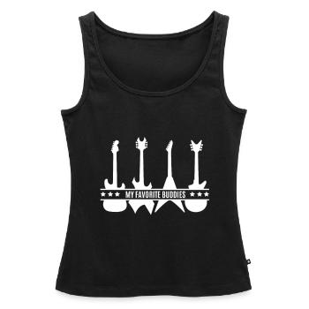 Guitar - Guitar - Women’s Premium Organic Tank top - black - Front - AI Model Female 172 light (172cm)