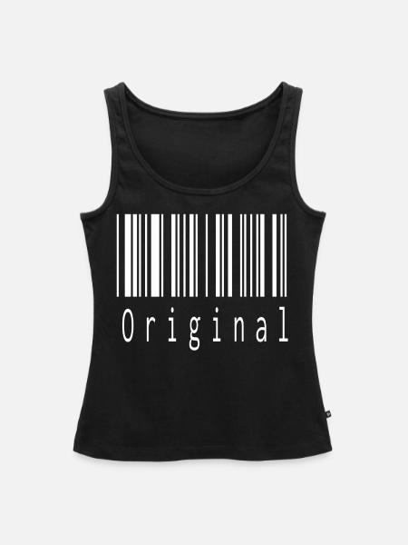 Original Barcode - Frauen Premium Organic Tank Top - Schwarz