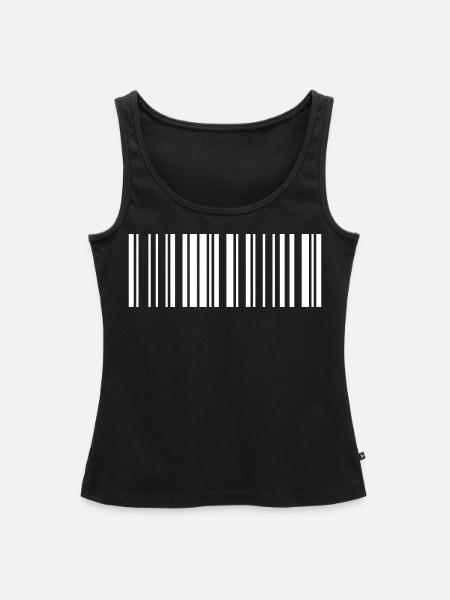 Barcode White - Frauen Premium Organic Tank Top - Schwarz