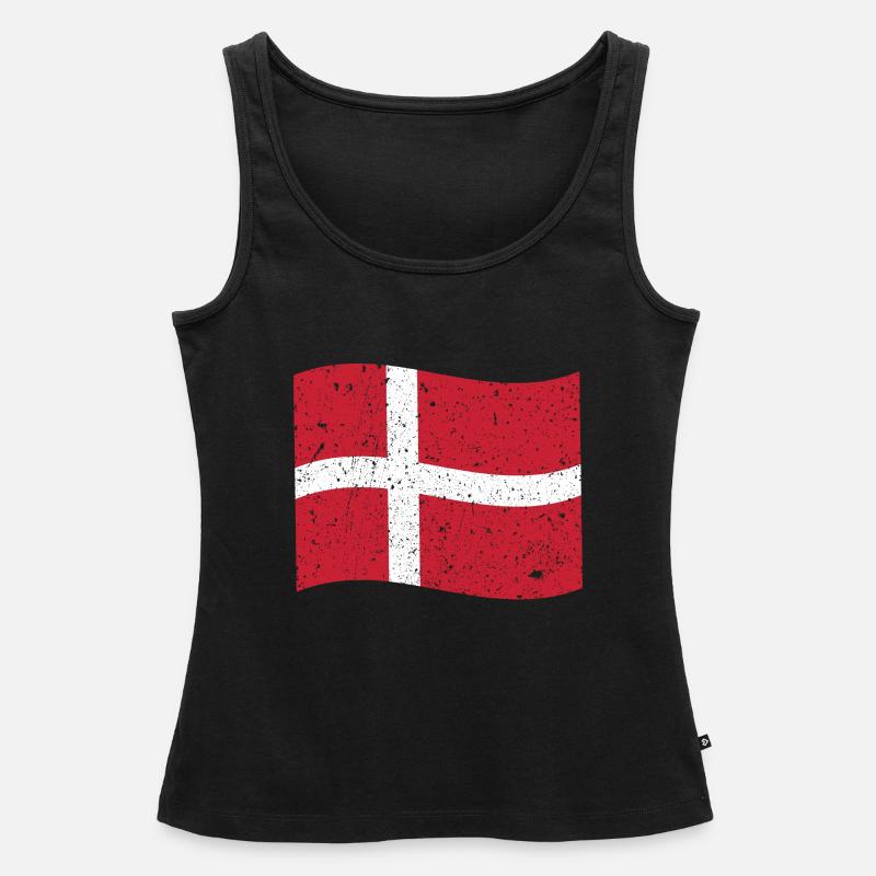 Drapeau Danemark Drapeau Danemark Drapeau Dansk - Débardeur bio Premium Femme - noir