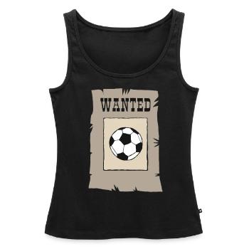 wanted Football wants football Soccer Soccer Ball - Women’s Premium Organic Tank top - black - Front - AI Model Female 172 light (172cm)
