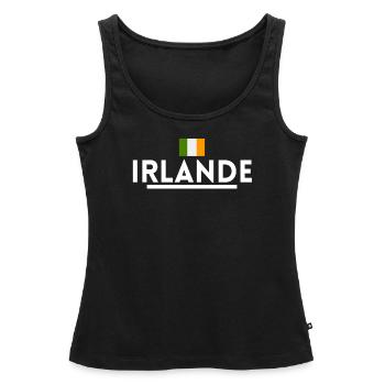 Irlande. cadeau Irlande - Débardeur bio Premium Femme - noir - Devant - AI Model Female 172 light (172cm)