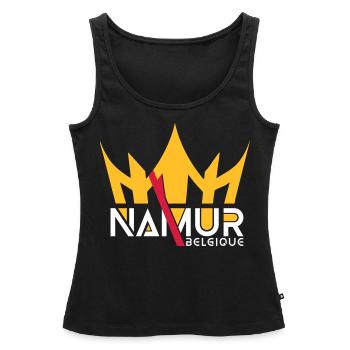 Namur byDuch - Débardeur bio Premium Femme - noir - Devant - AI Model Female 172 light (172cm)