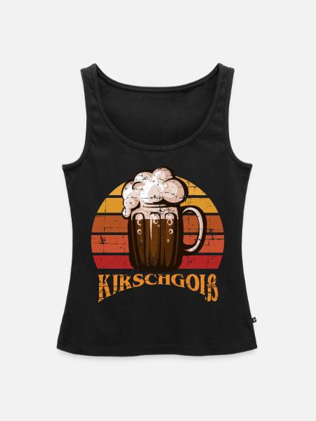 Retro Kirschgoiß Goaßmaß - Frauen Premium Organic Tank Top - Schwarz