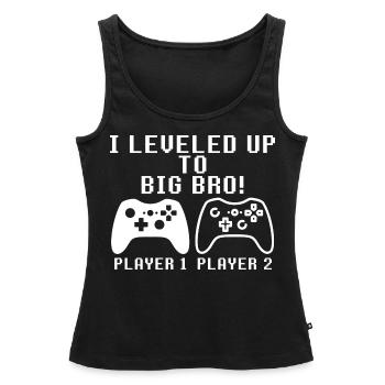 I Leveled Up To Big Bro - Women’s Premium Organic Tank top - black - Front - AI Model Female 172 light (172cm)
