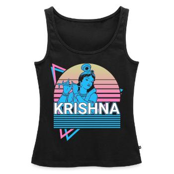 Krishna Dieu hindou Ancienne mythologie hindoue Geschen - Débardeur bio Premium Femme - noir - Devant - AI Model Female 172 light (172cm)