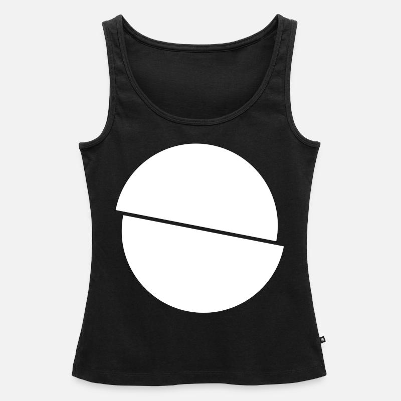 Half Circles White Design - Women’s Premium Organic Tank top - black