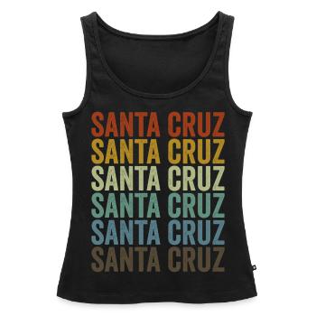 Santa Cruz Bolivie Rétro Vintage - Débardeur bio Premium Femme - noir - Devant - AI Model Female 172 light (172cm)
