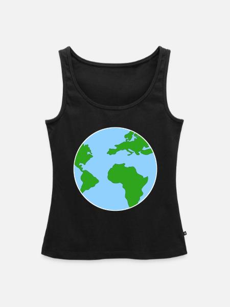 Welt - Frauen Premium Organic Tank Top - Schwarz