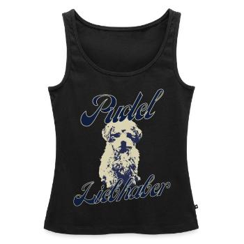 Pudel Liebhaber Hundemotiv Vintage Hund - Frauen Premium Organic Tank Top - Schwarz - Vorne - AI Model Female 172 light (172cm)