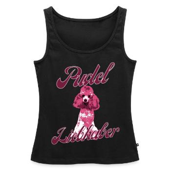 Pudel Liebhaber Hundemotiv Vintage Hund - Frauen Premium Organic Tank Top - Schwarz - Vorne - AI Model Female 172 light (172cm)