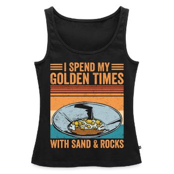 Lustige Goldwäscher Goldsucher Goldgräber Bagger - Frauen Premium Organic Tank Top - Schwarz - Vorne - AI Model Female 172 light (172cm)