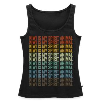 Kiwi ist mein Seelentier Kiwi-Vögel Kiwi-Liebhaber - Frauen Premium Organic Tank Top - Schwarz - Vorne - AI Model Female 172 light (172cm)