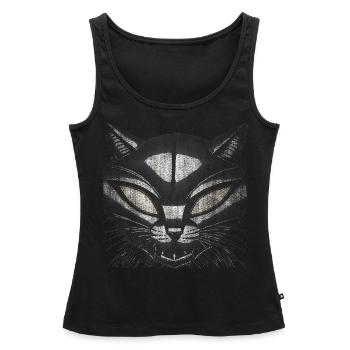 EvilCat Robot - Débardeur bio Premium Femme - noir - Devant - AI Model Female 172 light (172cm)
