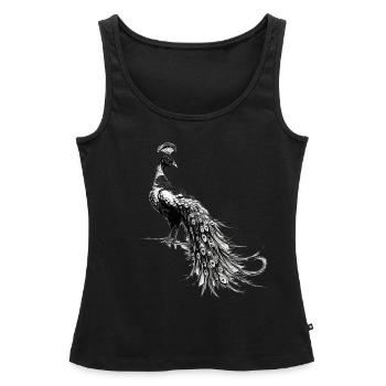Peacock Magnificent Pride Beauty Gift Idea - Women’s Premium Organic Tank top - black - Front - AI Model Female 172 light (172cm)