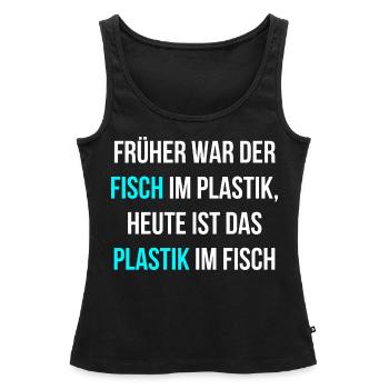 Fische Umweltschutz - Frauen Premium Organic Tank Top - Schwarz - Vorne - AI Model Female 172 light (172cm)