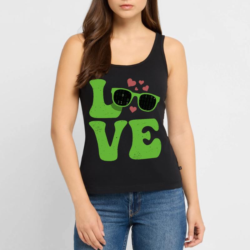 Codierung Coder Programmierer LIEBE Programmierung Frauen Premium Organic Tank Top