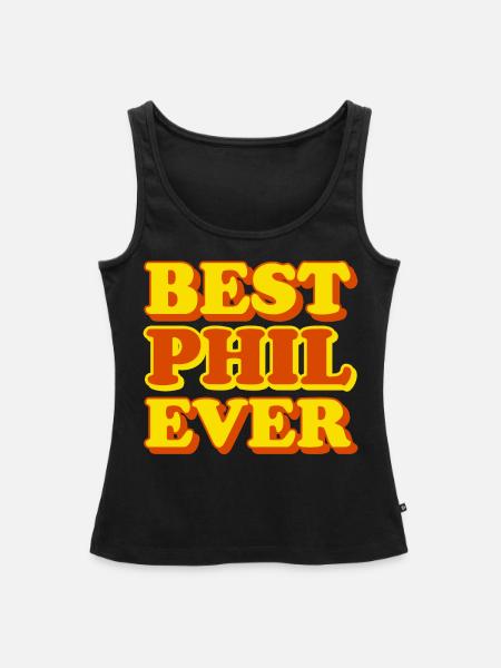 Phil Vorname Lustiges Geschenk - Frauen Premium Organic Tank Top - Schwarz