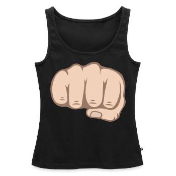 Faust - Frauen Premium Organic Tank Top - Schwarz - Vorne - AI Model Female 172 light (172cm)