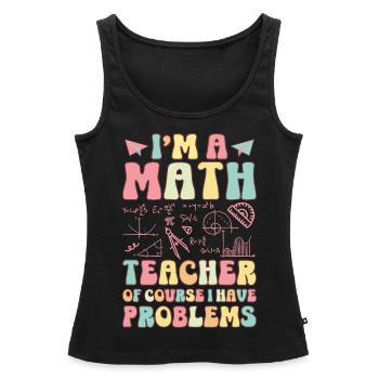 Groovy Schullehrerin - Frauen Premium Organic Tank Top - Schwarz - Vorne - AI Model Female 172 light (172cm)
