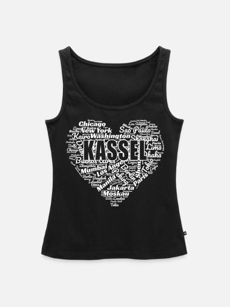KASSEL - Frauen Premium Organic Tank Top - Schwarz