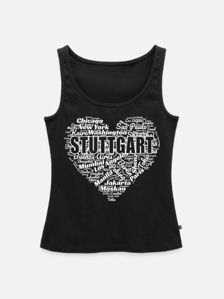 STUTTGART - Frauen Premium Organic Tank Top - Schwarz