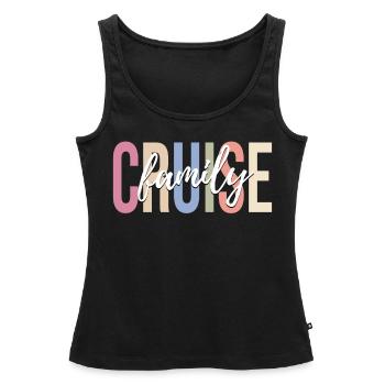 Croisière Vacances Croisière Bateau de croisière - Débardeur bio Premium Femme - noir - Devant - AI Model Female 172 light (172cm)