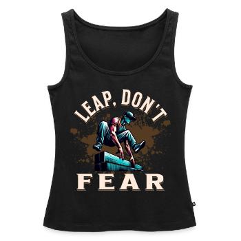 Parkour - Débardeur bio Premium Femme - noir - Devant - AI Model Female 172 light (172cm)