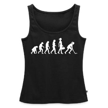 Evolution Hockey Frauen Hockeyspielerin - Frauen Premium Organic Tank Top - Schwarz - Vorne - AI Model Female 172 light (172cm)