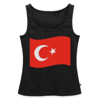 turquie - Débardeur bio Premium Femme - noir - Devant - AI Model Female 172 light (172cm)